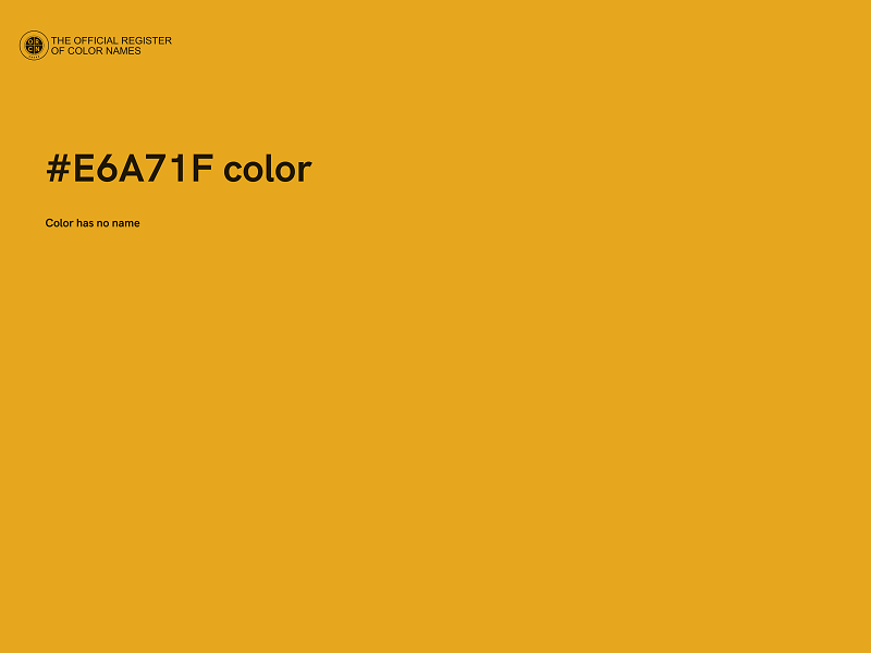 #E6A71F color image