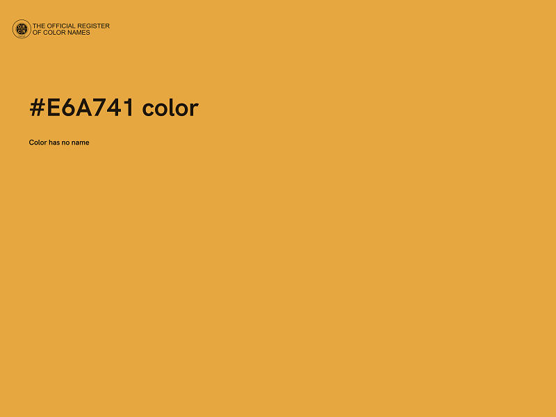 #E6A741 color image