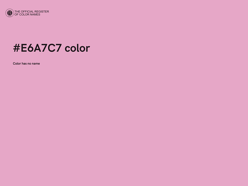 #E6A7C7 color image
