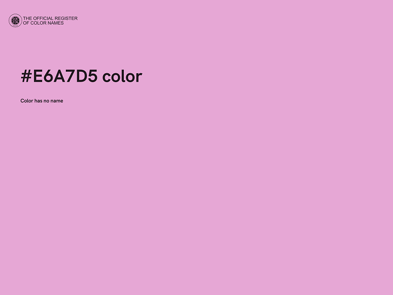 #E6A7D5 color image
