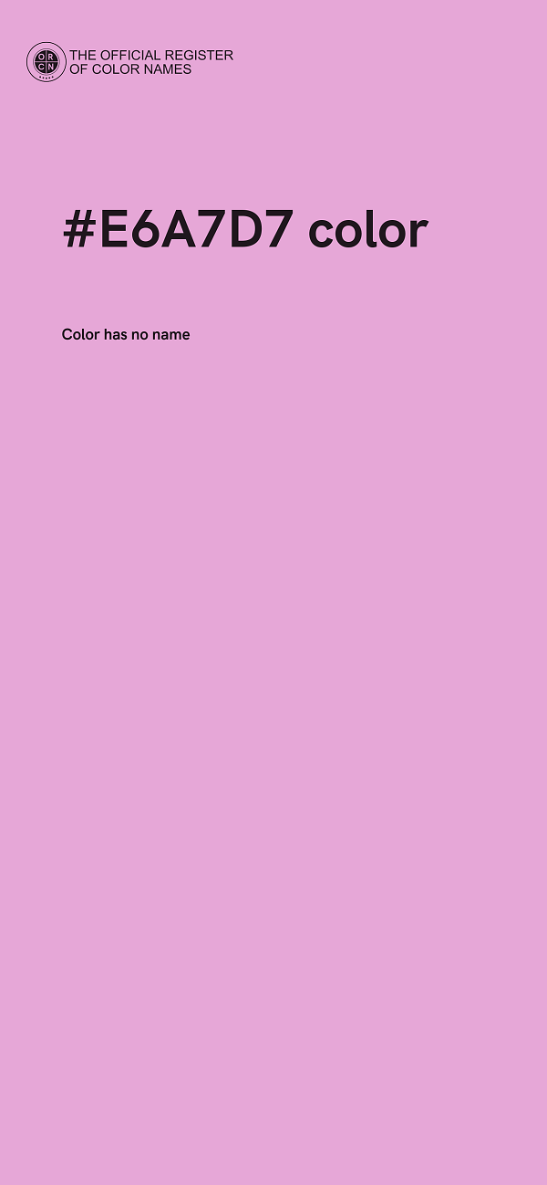 #E6A7D7 color image