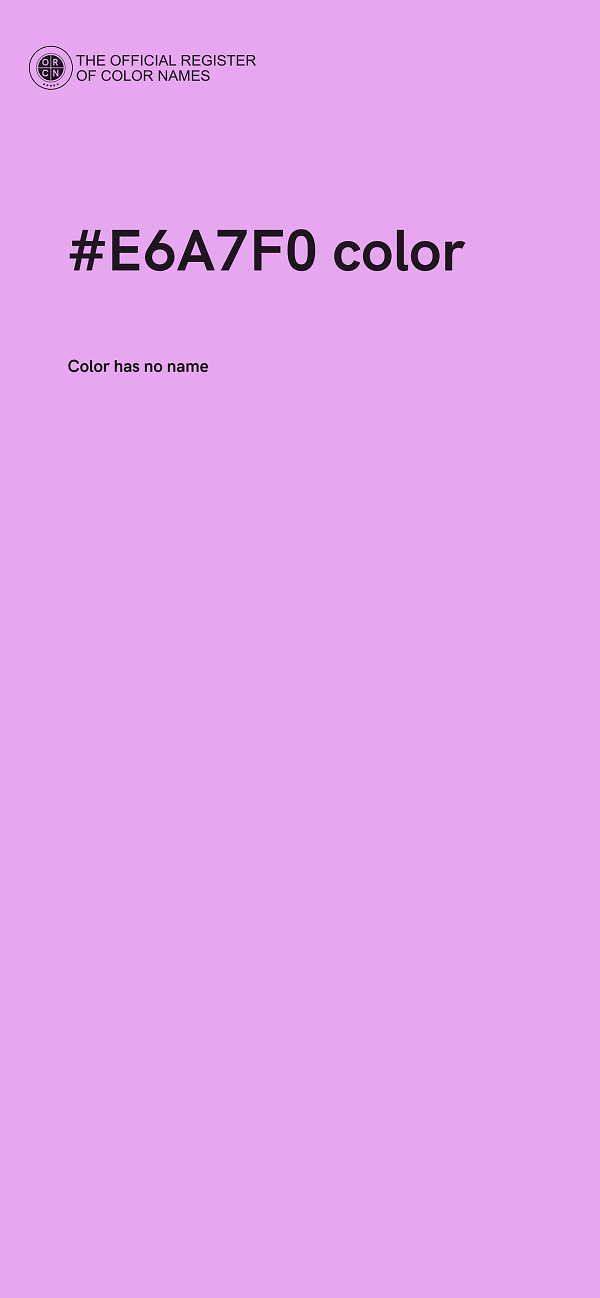 #E6A7F0 color image
