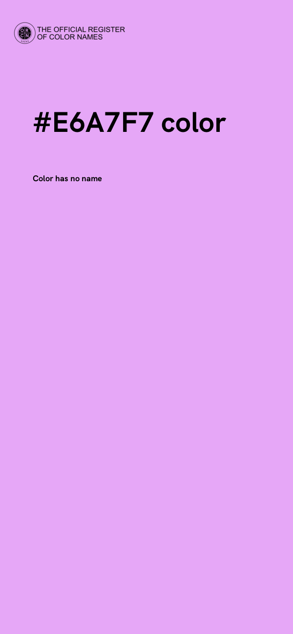#E6A7F7 color image