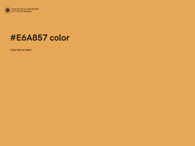 #E6A857 color image