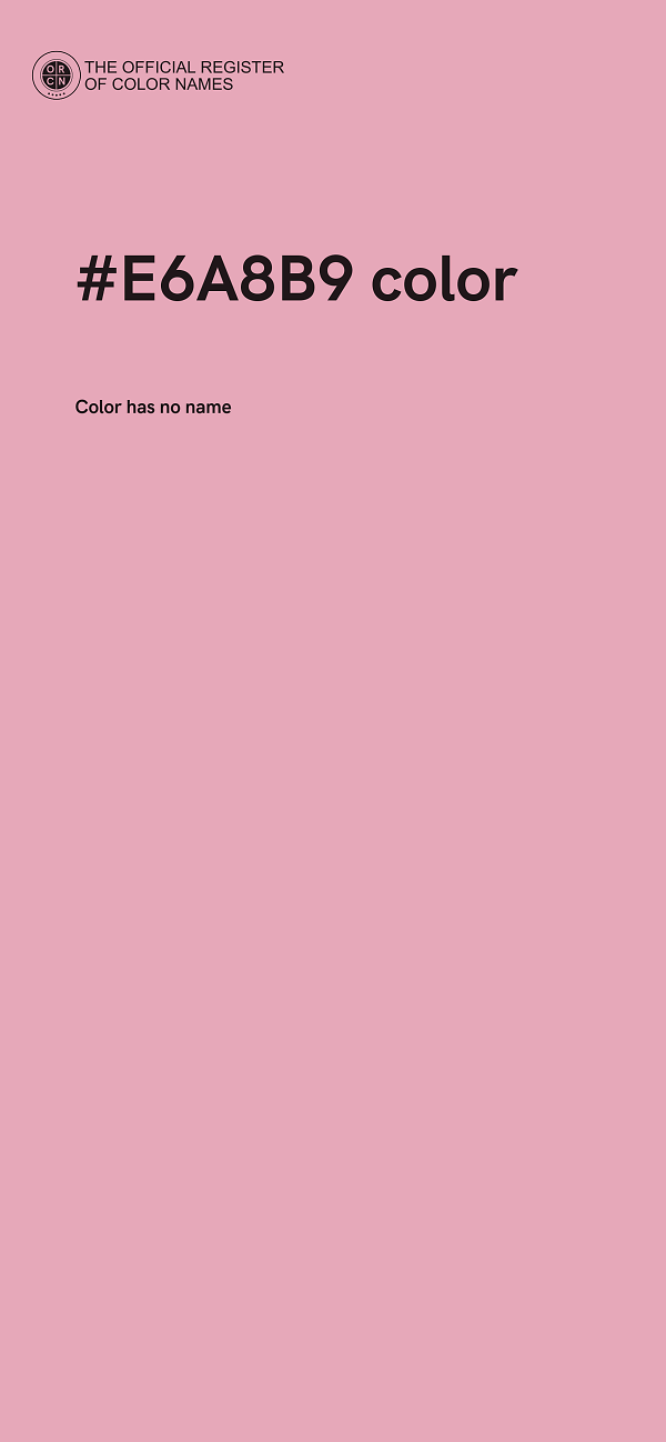 #E6A8B9 color image