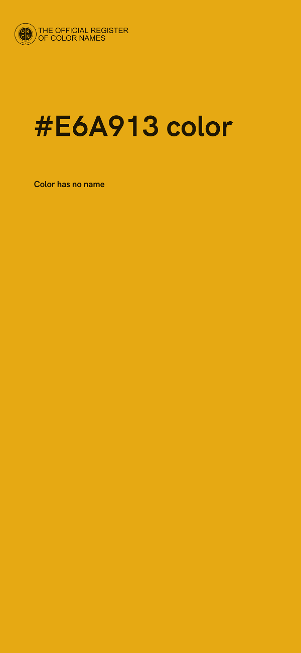 #E6A913 color image