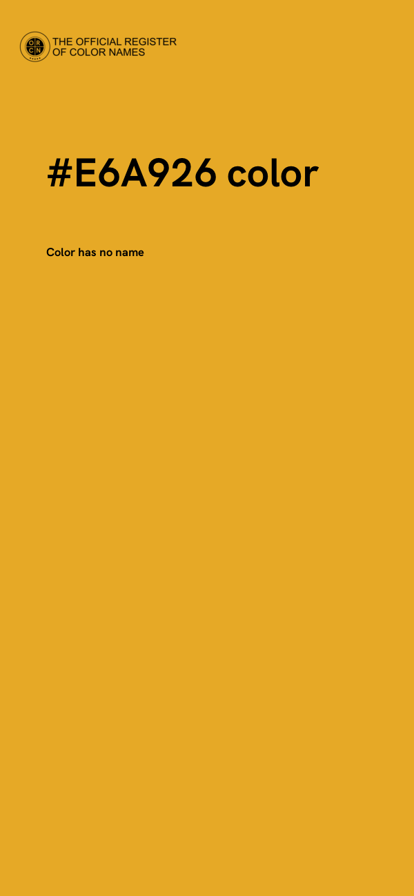 #E6A926 color image