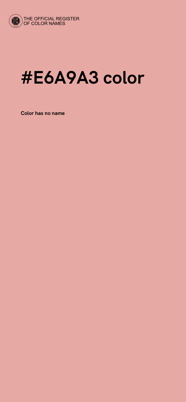 #E6A9A3 color image