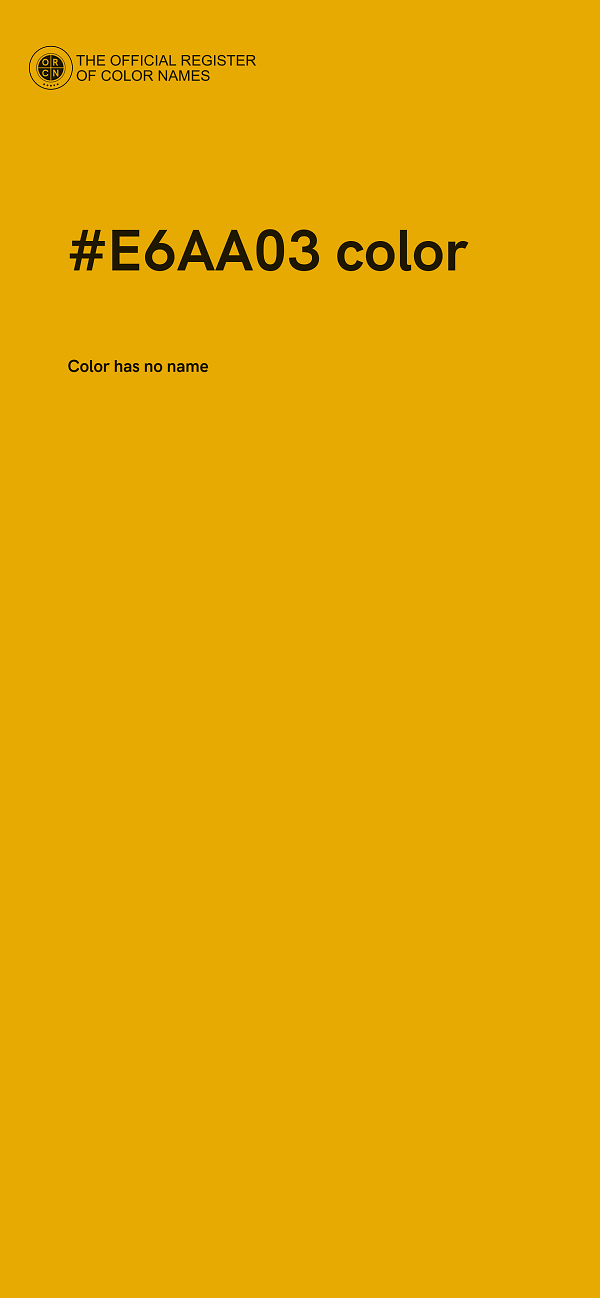 #E6AA03 color image