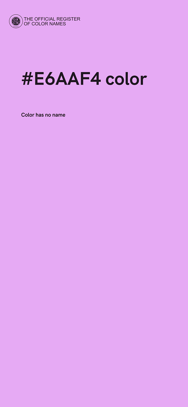 #E6AAF4 color image