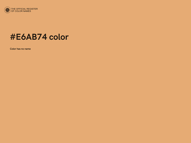 #E6AB74 color image