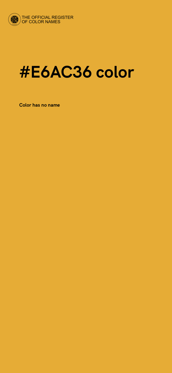 #E6AC36 color image