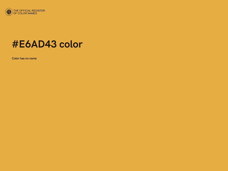 #E6AD43 color image