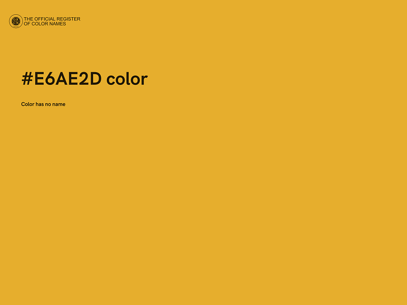 #E6AE2D color image