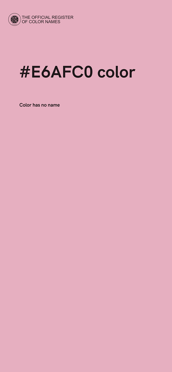 #E6AFC0 color image
