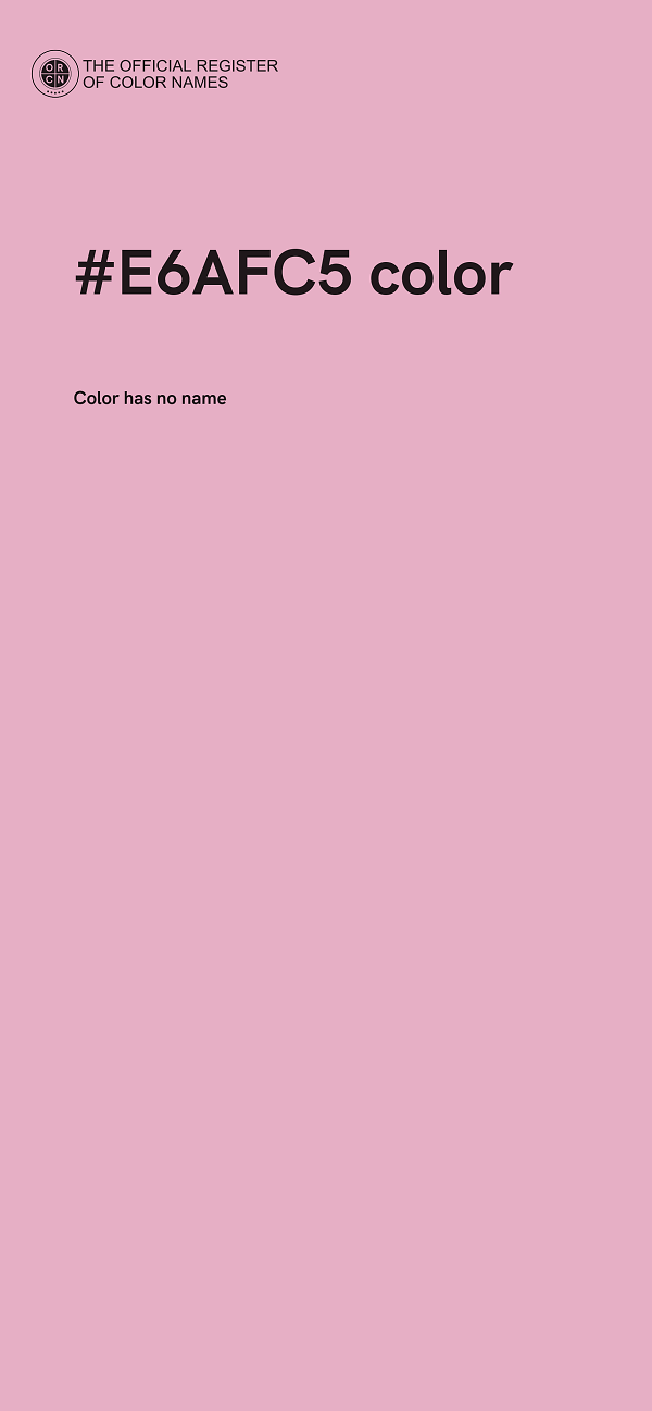 #E6AFC5 color image