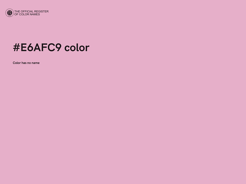 #E6AFC9 color image