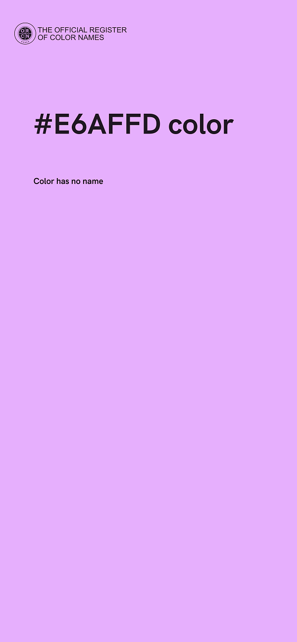#E6AFFD color image