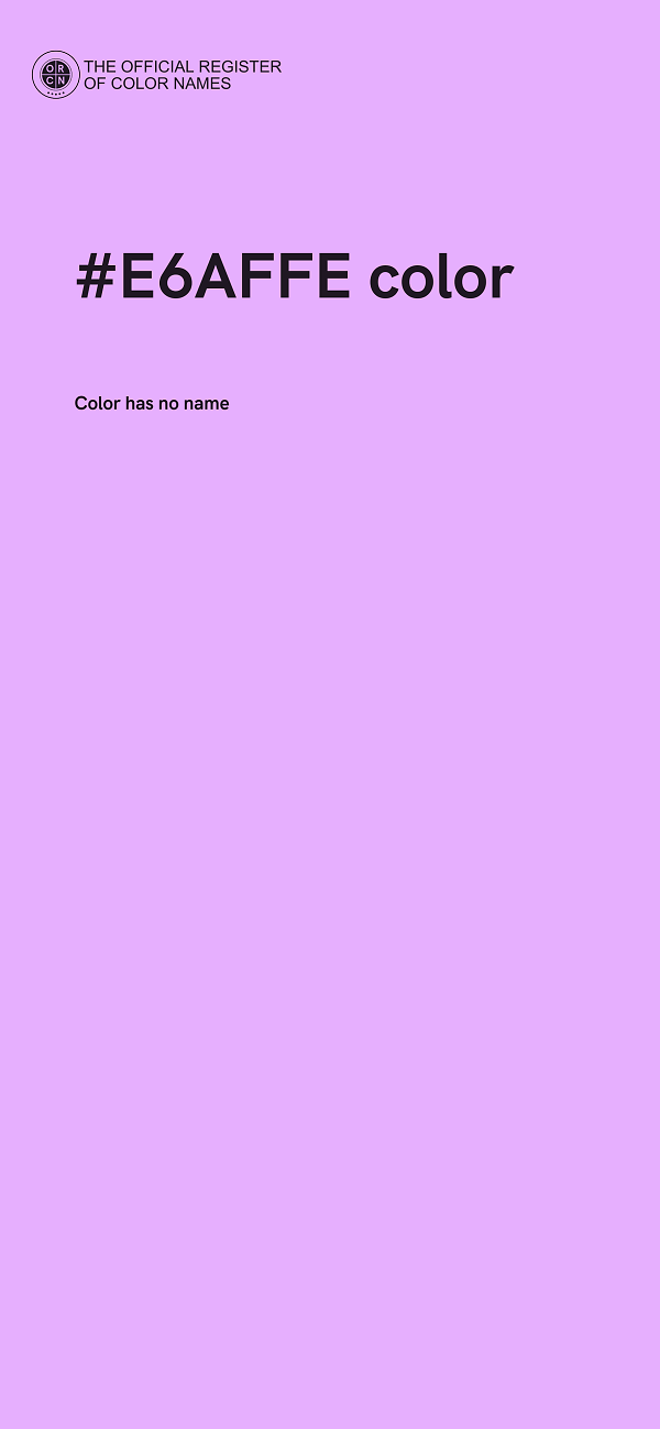 #E6AFFE color image