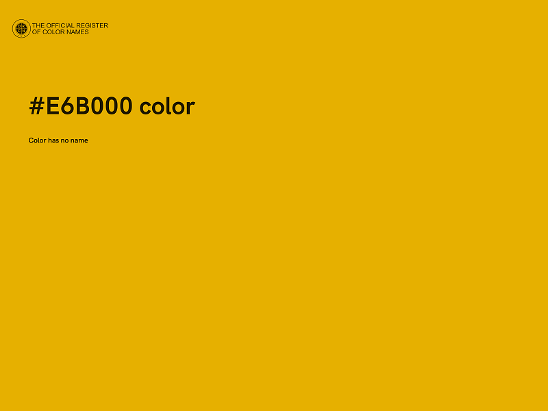 #E6B000 color image