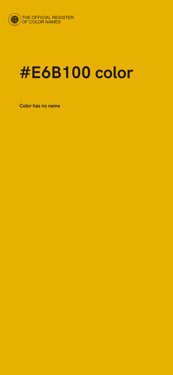#E6B100 color image