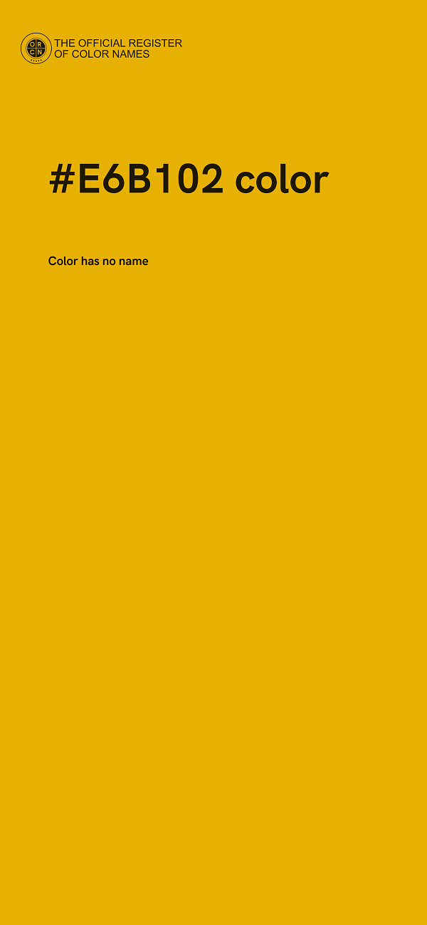 #E6B102 color image