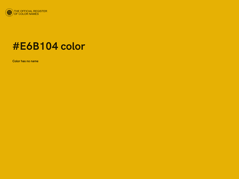 #E6B104 color image