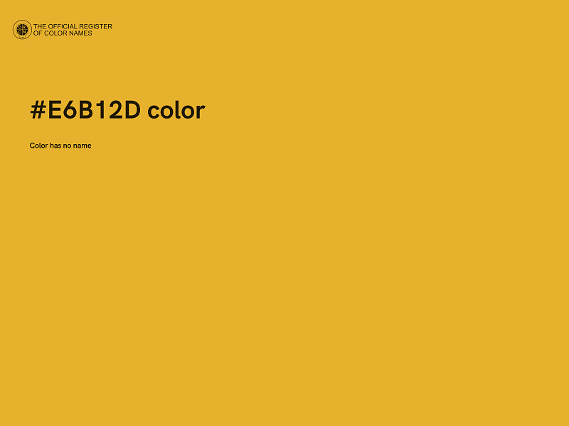 #E6B12D color image