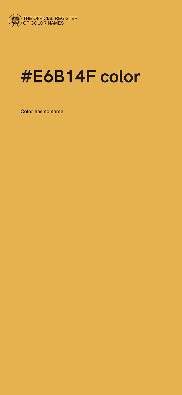 #E6B14F color image