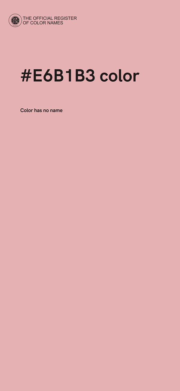 #E6B1B3 color image