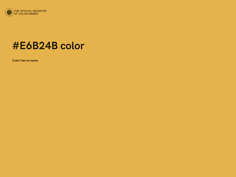 #E6B24B color image