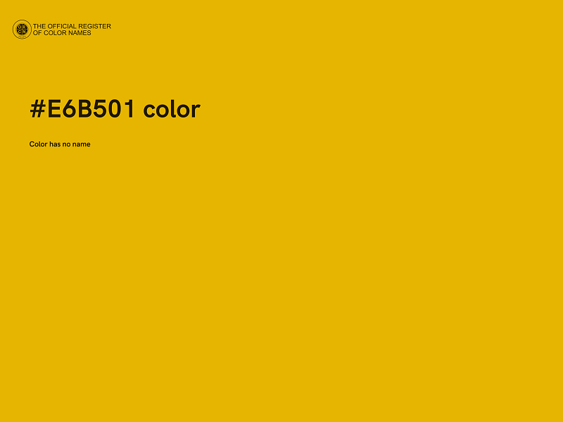 #E6B501 color image