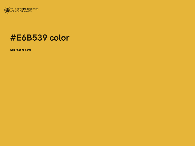 #E6B539 color image