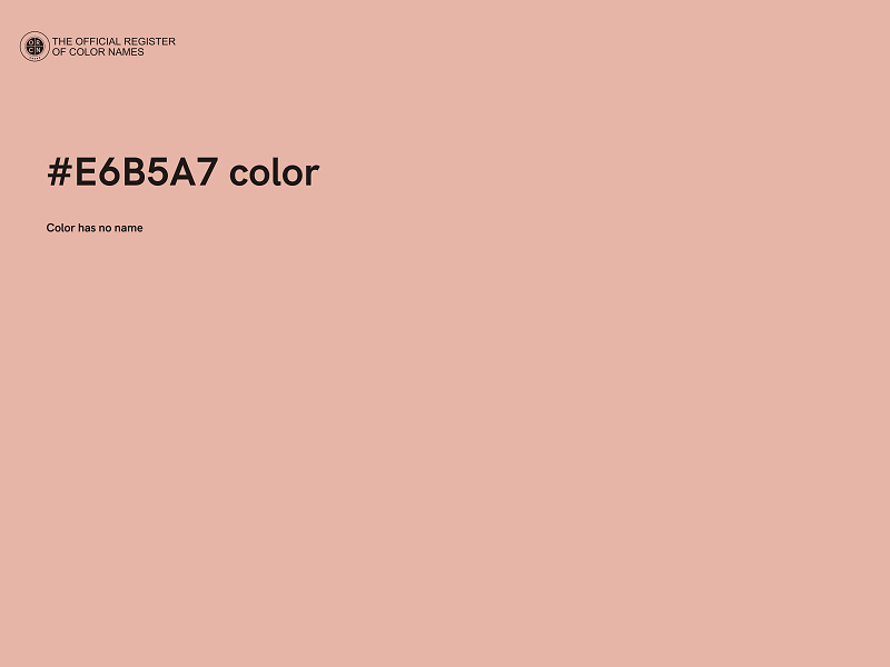 #E6B5A7 color image