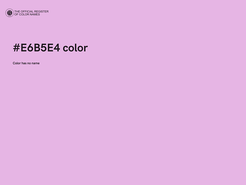 #E6B5E4 color image