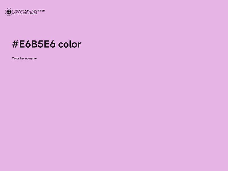 #E6B5E6 color image