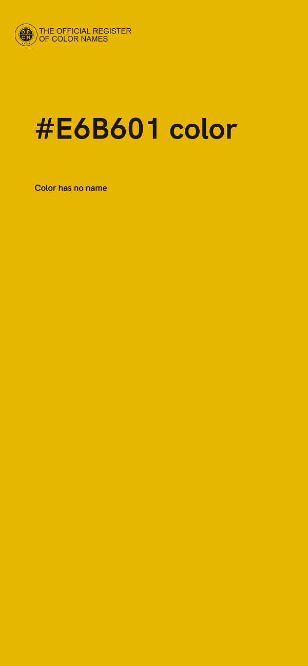 #E6B601 color image