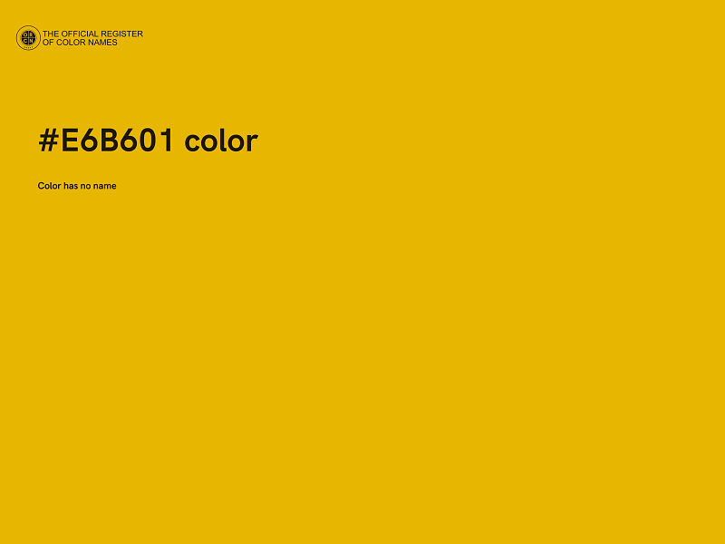 #E6B601 color image
