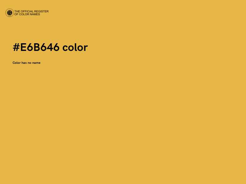 #E6B646 color image