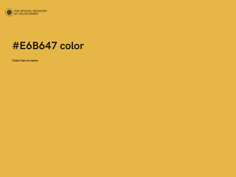 #E6B647 color image