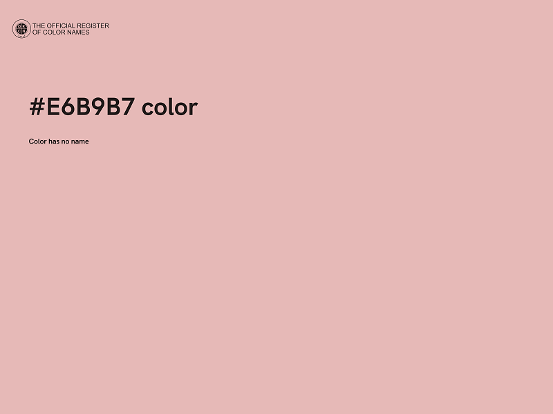 #E6B9B7 color image