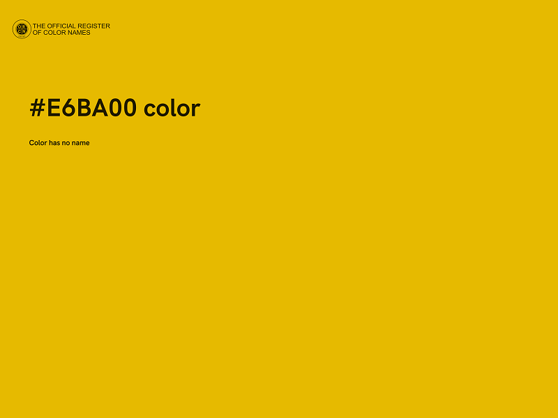 #E6BA00 color image