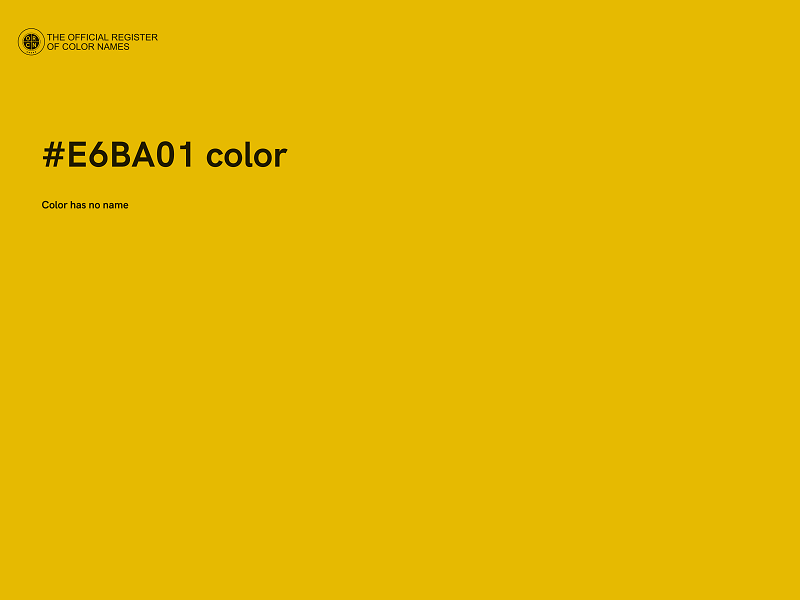 #E6BA01 color image