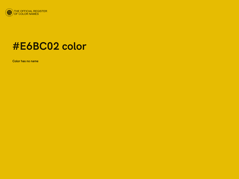 #E6BC02 color image