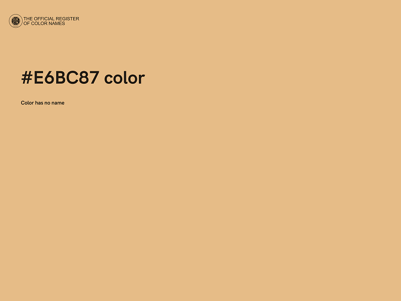 #E6BC87 color image