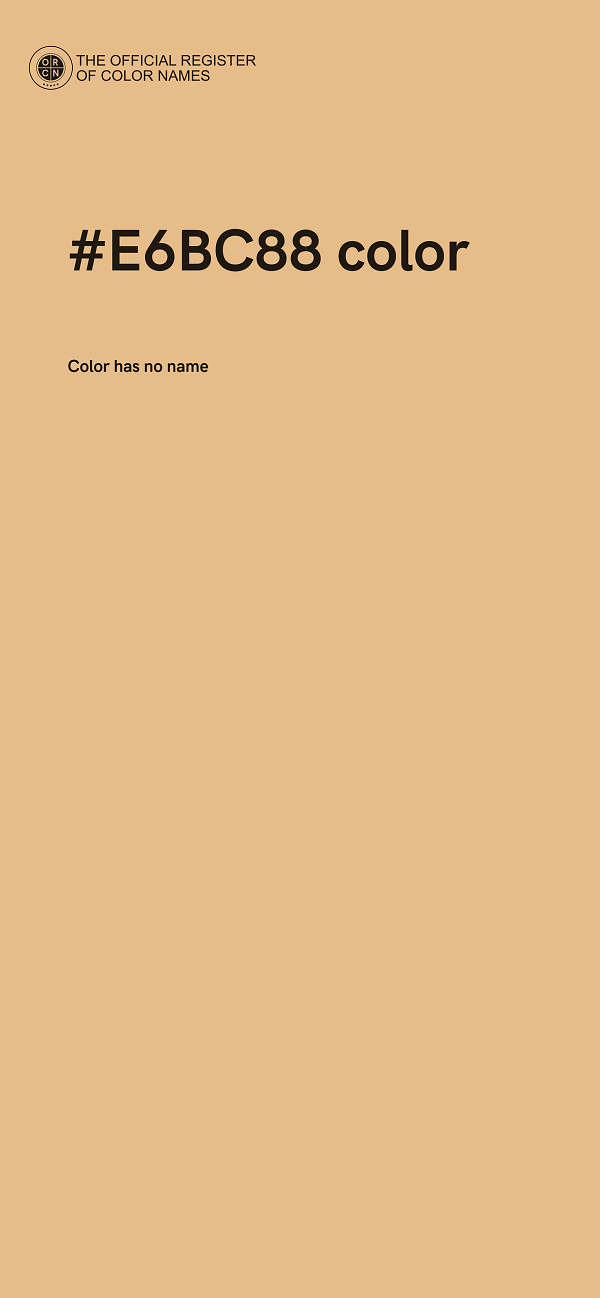 #E6BC88 color image