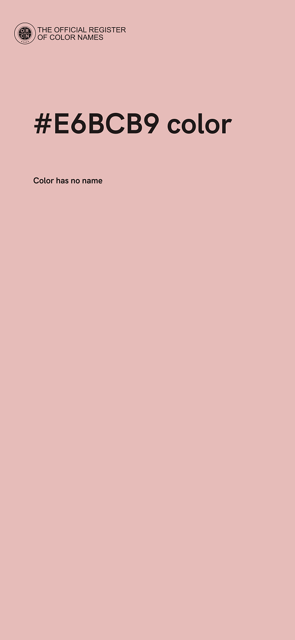 #E6BCB9 color image