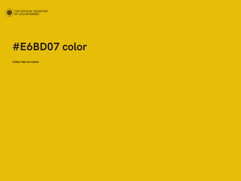 #E6BD07 color image