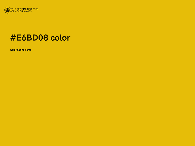 #E6BD08 color image