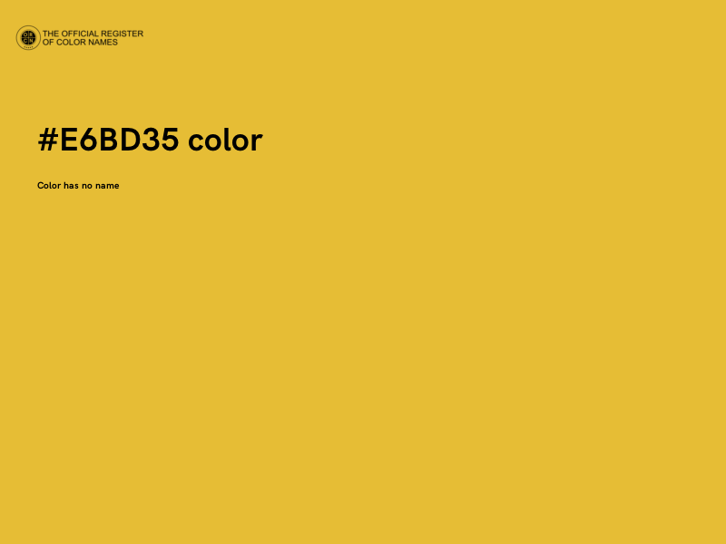 #E6BD35 color image